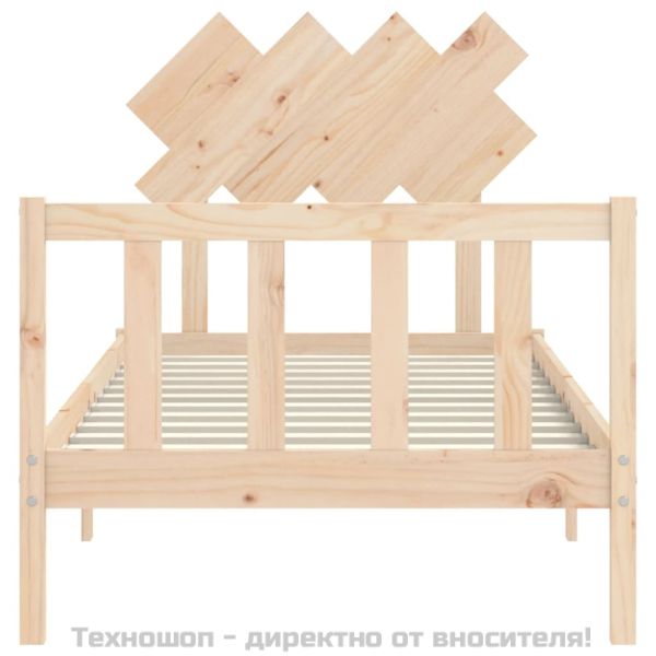 Рамка за легло с табла Single масивна дървесина