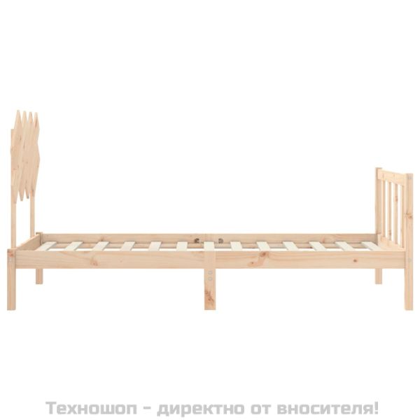 Рамка за легло с табла Single масивна дървесина