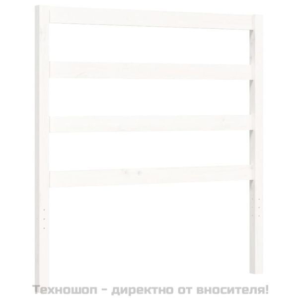 Рамка за легло без матрак, бял, 90x190 см, борово дърво масив