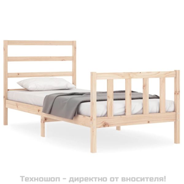 Рамка за легло без матрак, 90x190 см, масивна чамова дървесина