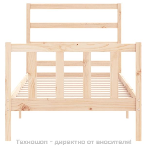 Рамка за легло без матрак, 90x190 см, масивна чамова дървесина