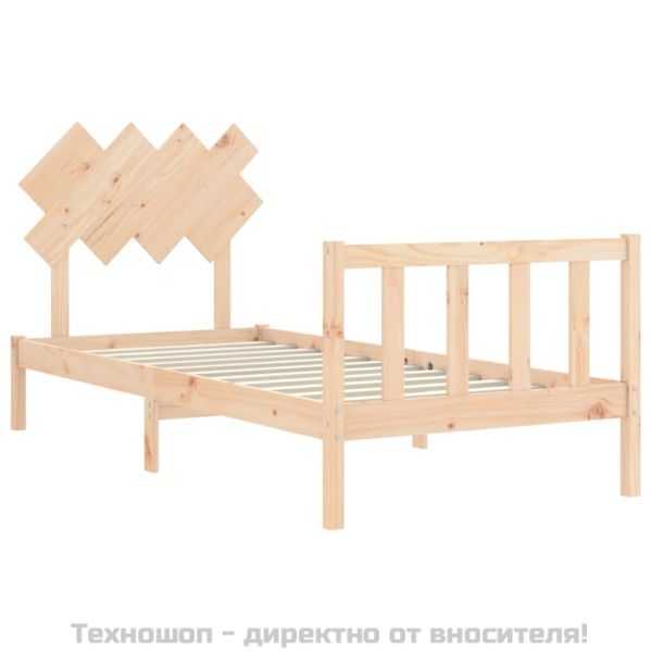 Рамка за легло без матрак, 90x200 см, масивна чамова дървесина