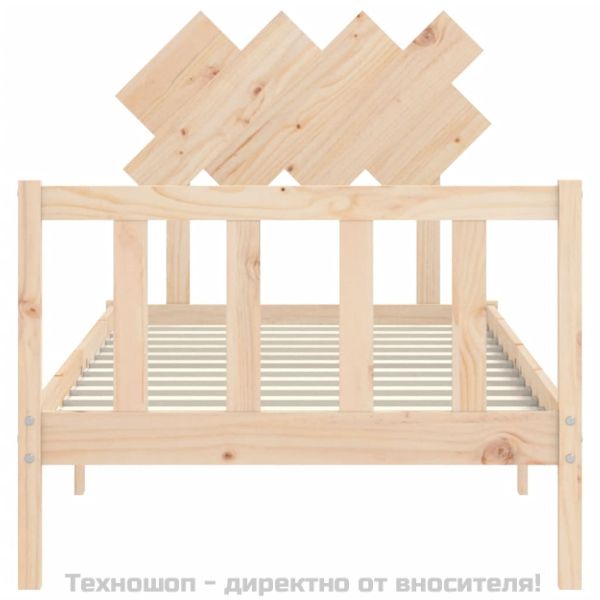 Рамка за легло без матрак, 90x200 см, масивна чамова дървесина