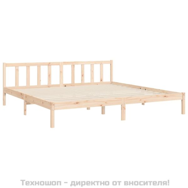 Рамка за легло без матрак 200x200 см масивна чамова дървесина