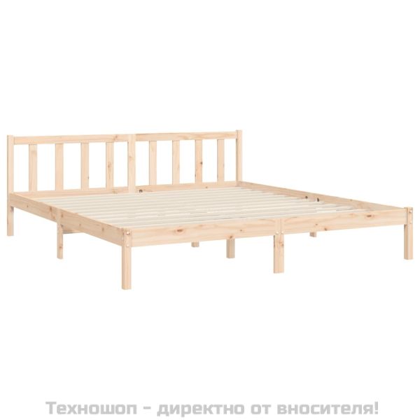 Рамка за легло с табла Super King Size дърво масив
