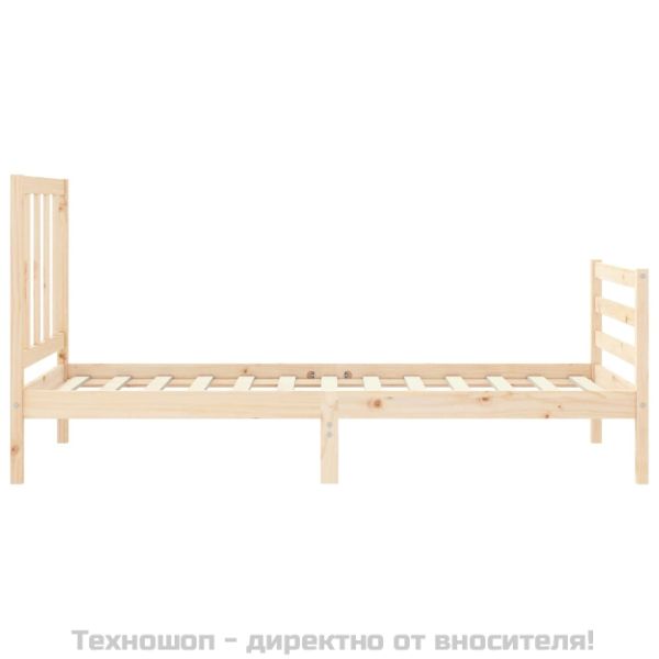 Рамка за легло без матрак, 90x200 см, масивна чамова дървесина