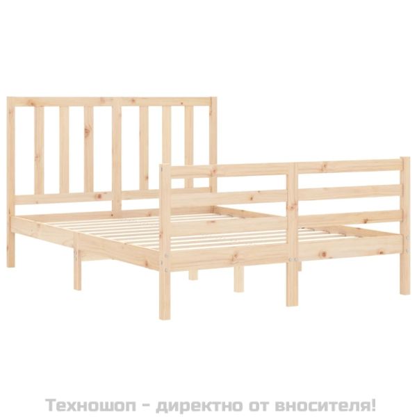 Рамка за легло без матрак, 120x200 см, масивна чамова дървесина