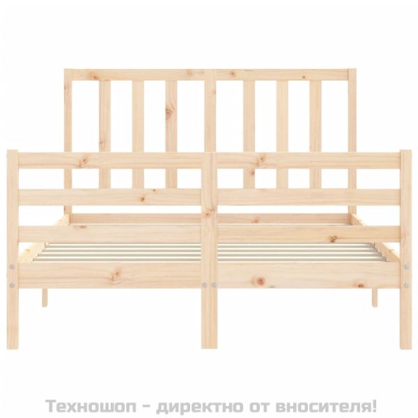 Рамка за легло без матрак, 120x200 см, масивна чамова дървесина