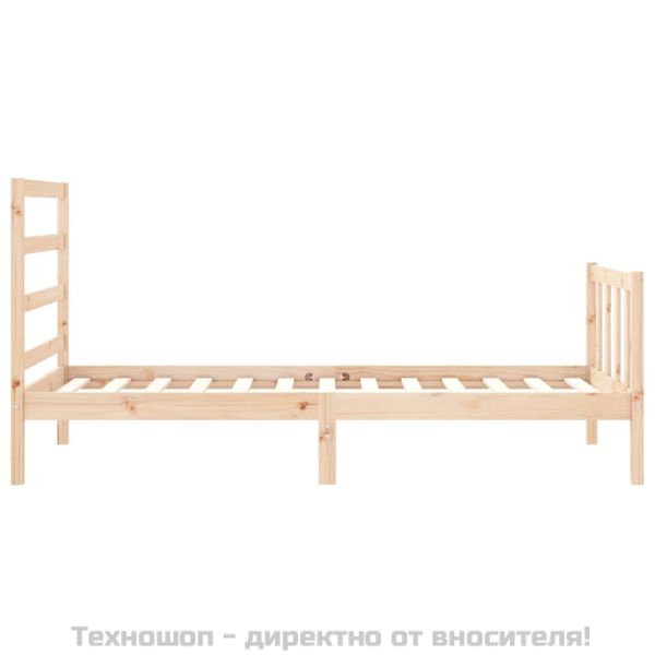 Рамка за легло без матрак, 90x200 см, масивна чамова дървесина