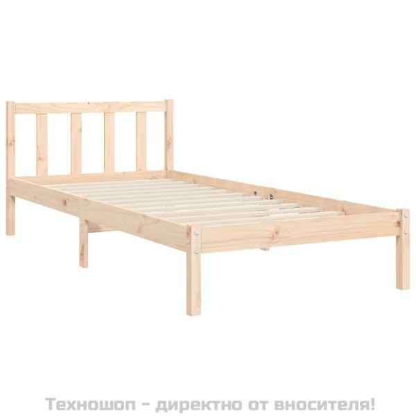 Рамка за легло без матрак, 90x200 см, масивна чамова дървесина