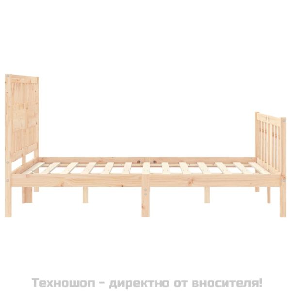 Рамка за легло с табла Small Double масивна дървесина