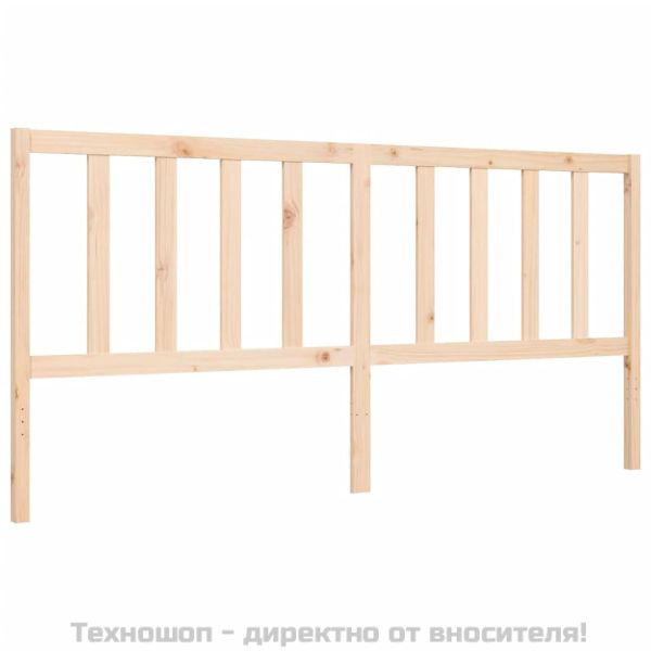 Рамка за легло без матрак 200x200 см масивна чамова дървесина