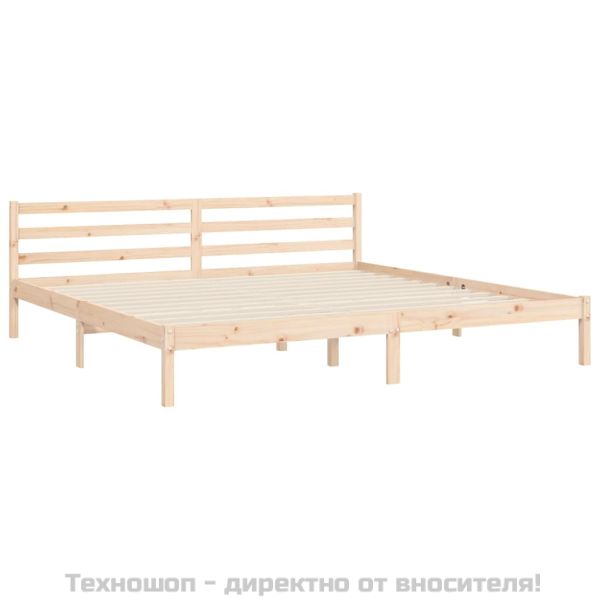 Рамка за легло без матрак 200x200 см масивна чамова дървесина