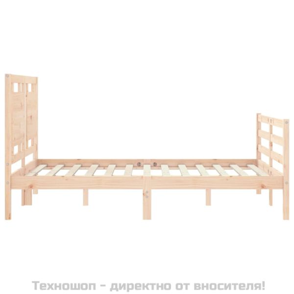 Рамка за легло с табла Small Double масивна дървесина