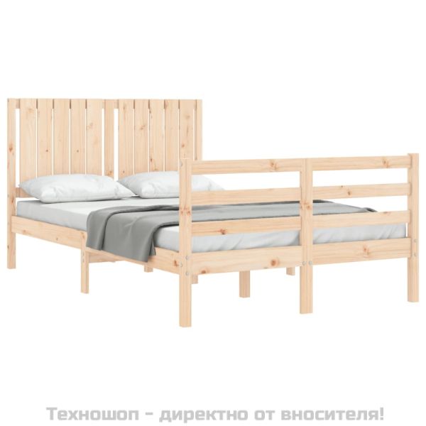 Рамка за легло с табла, 120х200 см, масивно дърво