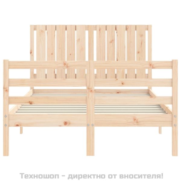 Рамка за легло с табла, 120х200 см, масивно дърво