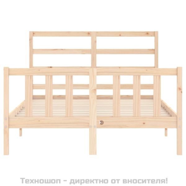 Рамка за легло без матрак, 120x200 см, масивна чамова дървесина