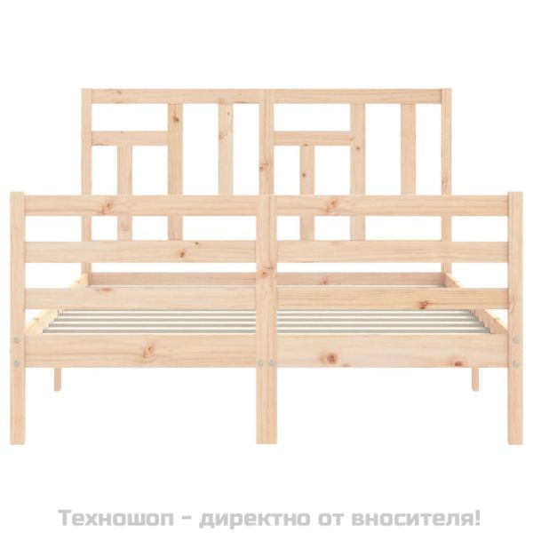 Рамка за легло с табла, 120х200 см, масивно дърво