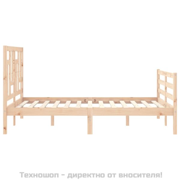 Рамка за легло с табла, 120х200 см, масивно дърво