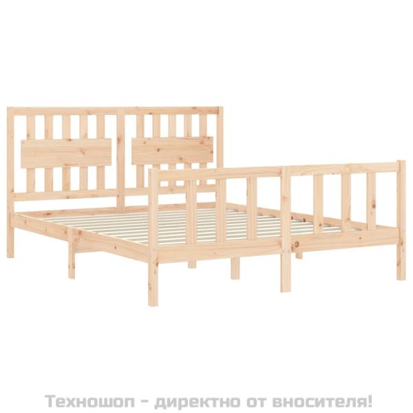 Рамка за легло с табла King Size масивно дърво