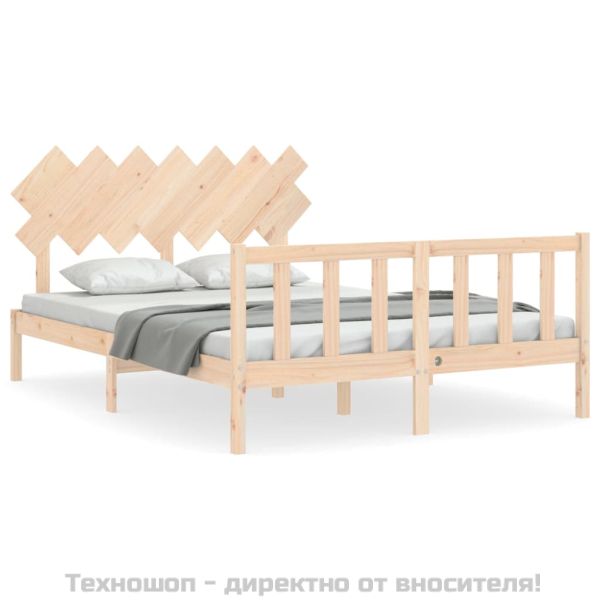 Рамка за легло с табла King Size масивно дърво