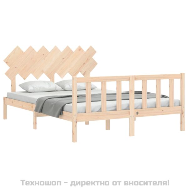 Рамка за легло с табла King Size масивно дърво