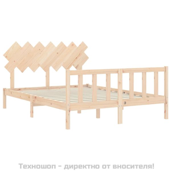 Рамка за легло с табла King Size масивно дърво