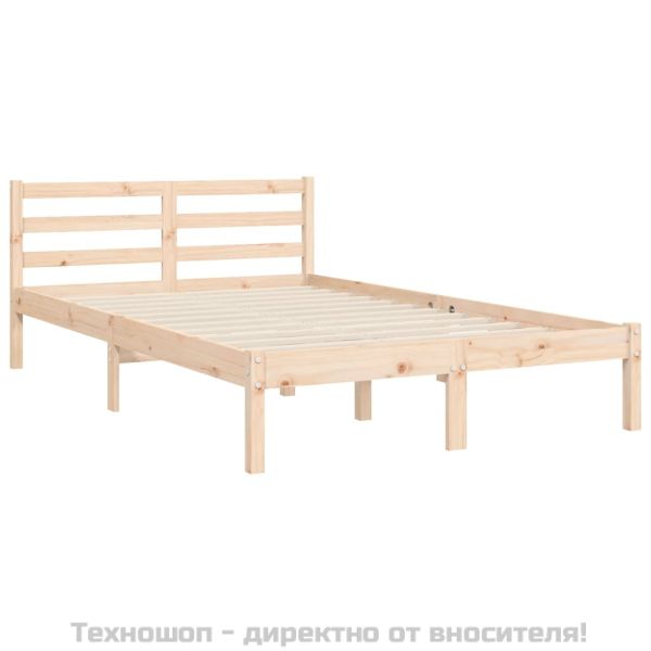 Рамка за легло с табла Small Double масивна дървесина