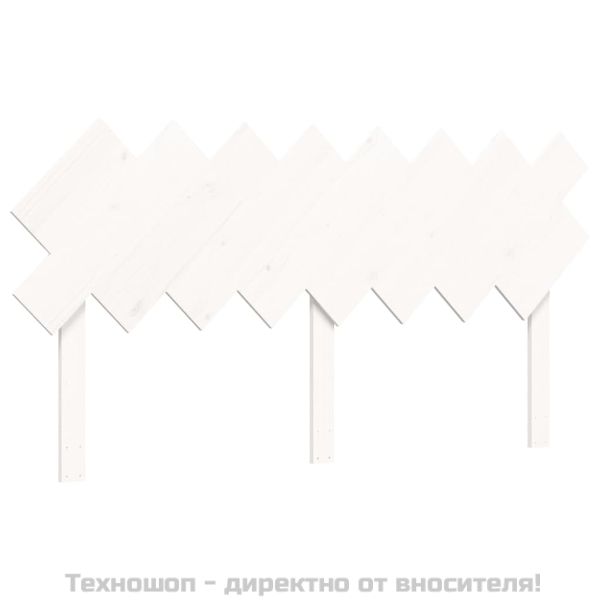 Рамка за легло без матрак, бял, 160x200 см, бор масив