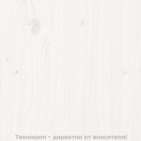 Рамка за легло без матрак, бял, 160x200 см, бор масив