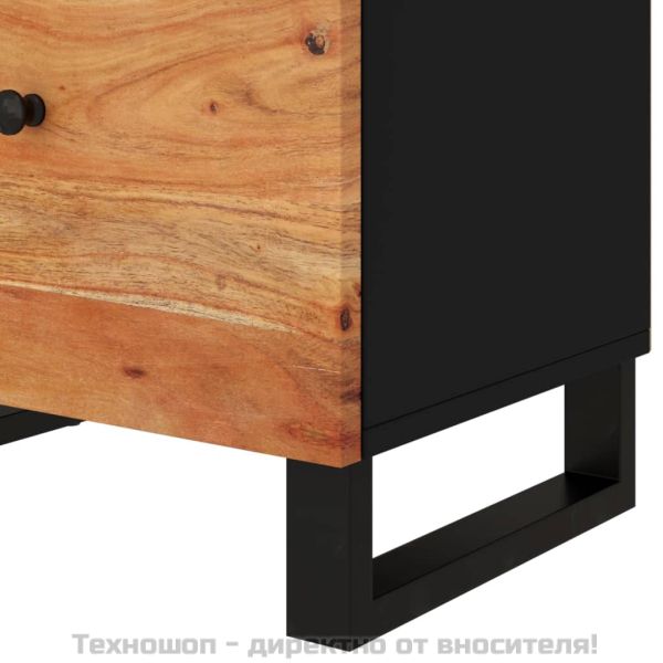 Нощно шкафче 50x33x60 см масивна акация и инженерно дърво