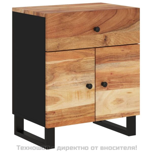 Нощно шкафче 50x33x60 см масивна акация и инженерно дърво