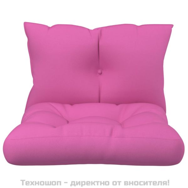 Палетни възглавници, 2 бр, розови, плат Оксфорд