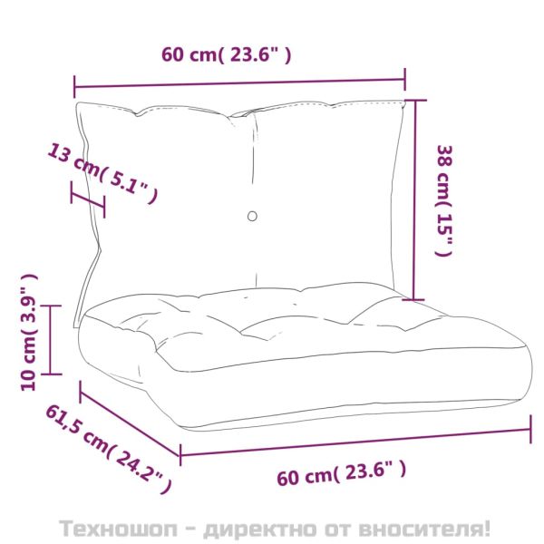 Палетни възглавници, 2 бр, розови, плат Оксфорд