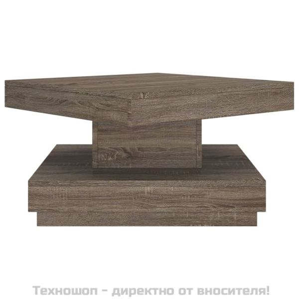 Маса за кафе, сива, 60x60x35 cм, МДФ