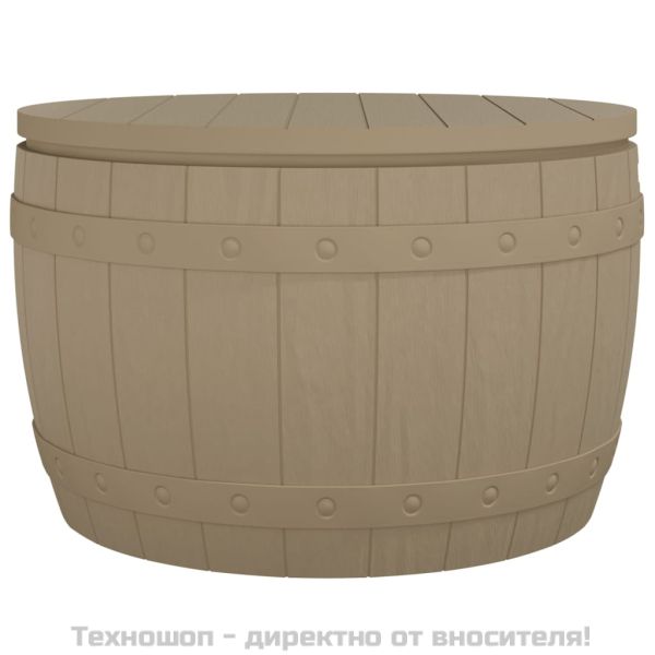 Градинска кутия за съхранение 3 в 1, светлокафява, полипропилен