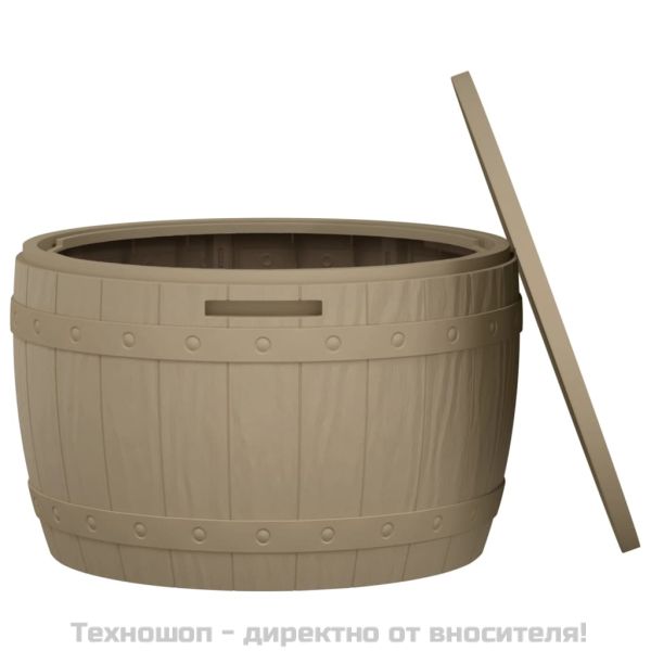 Градинска кутия за съхранение 3 в 1, светлокафява, полипропилен