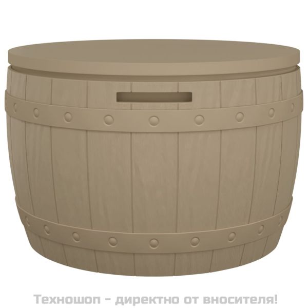 Градинска кутия за съхранение 3 в 1, светлокафява, полипропилен