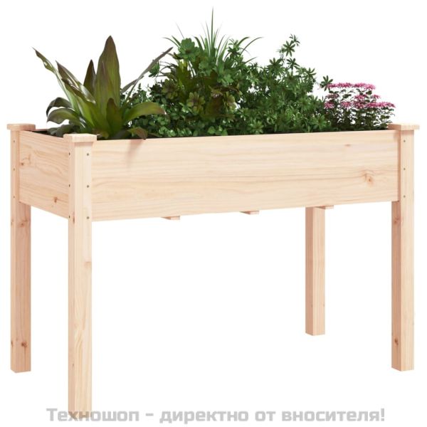 Саксия с вложка 118x59x76 см масивна ела