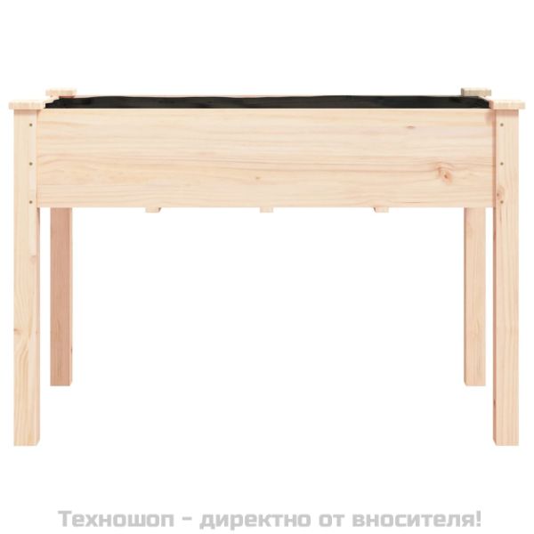 Саксия с вложка 118x59x76 см масивна ела