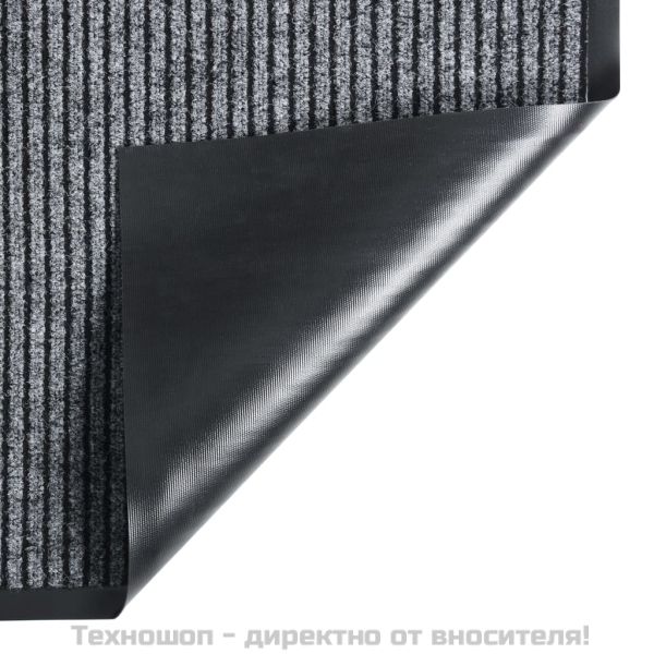 Изтривалка раирана, сива, 80х120 см