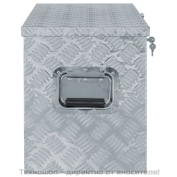 Алуминиева кутия, 90,5x35x40 см, сребриста