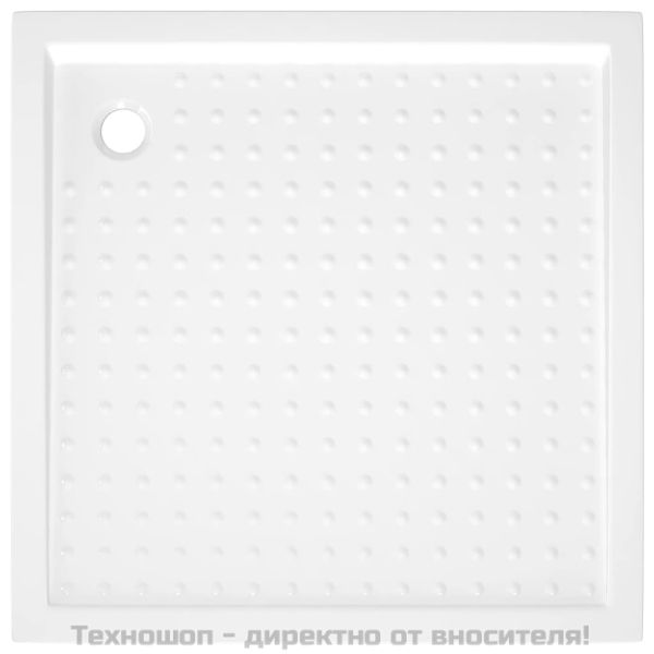 Душ корито с точки, бяло, 90x90x4 см, ABS