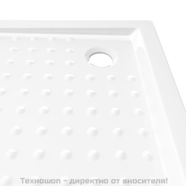 Душ корито с точки, бяло, 90x90x4 см, ABS