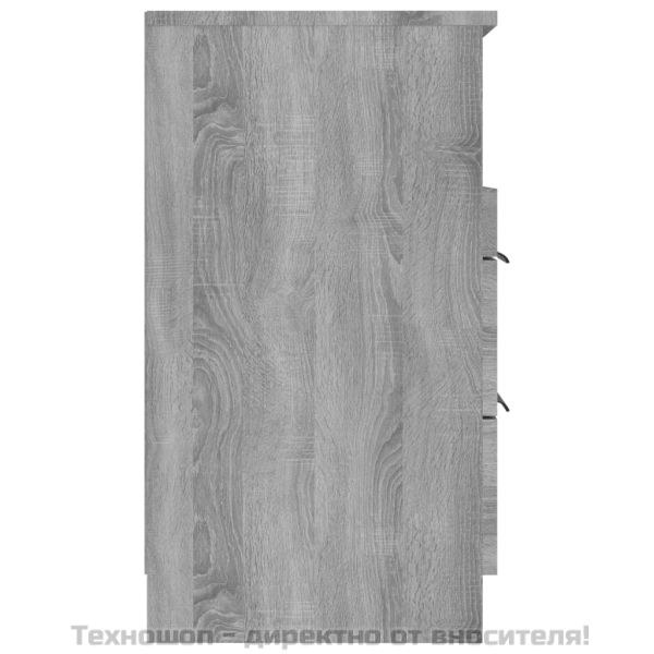 Нощно шкафче, сив сонома, инженерно дърво