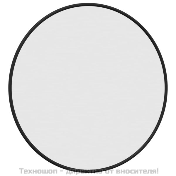 Стенно огледало черно Ø 40 см кръгло
