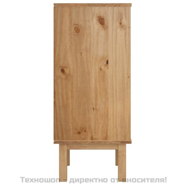 Шкаф с чекмеджета OTTA кафяво и сиво 76,5x39,5x90 см бор масив