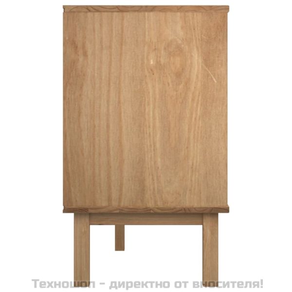 Шкаф с чекмеджета OTTA кафяво и бяло 111x43x73,5 см бор масив