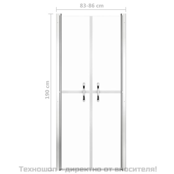 Врата за душ, прозрачно ESG стъкло, 86x190 см