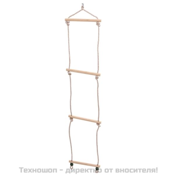 Седалка за люлка с въжена стълба, син, полиетилен